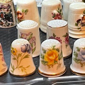24 Thimbles...24 Porcelain Thimbles...